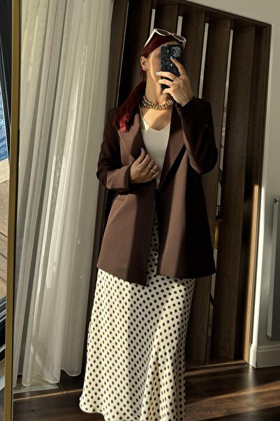 Raneel Kazançlı Alışveriş Kadın Arkası İnce Kuşak Bağlamalı Modern Klasik Bla...