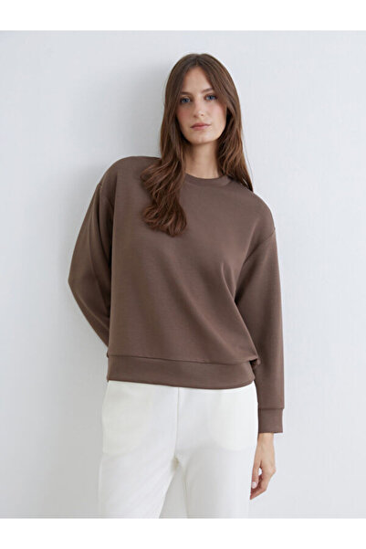 LC Waikiki طاقم الرقبة البلوز المرأة كبيرة الحجم