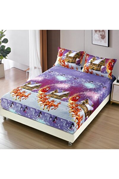 CumparaMisim Fitted sheet, CoCoLiNo, 180x200cm and 2 pillowcases 50x70cm, Christmas pattern