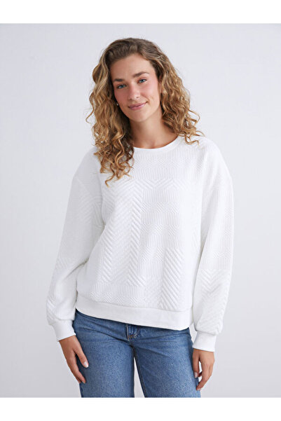 LC Waikiki Crew Neck Self Patterned Women's Sweatshirt