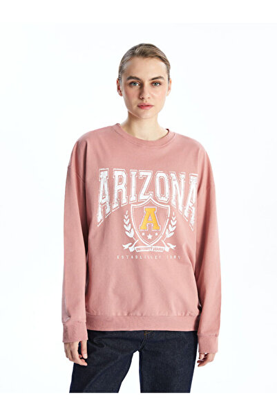 LC Waikiki طاقم الرقبة المطبوعة البلوز المرأة