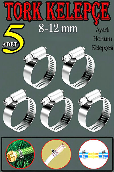 OTOVADİM Tork Ayarlanabilir Kelepçe 8-12 / 5 Adet / Çap: 8-12 mm