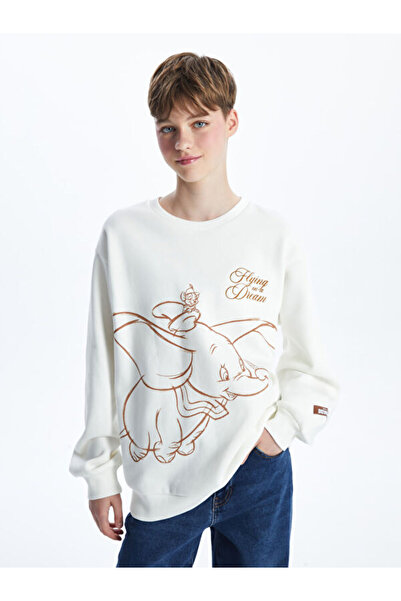 LC Waikiki Crew Neck Dumbo Printed Women's Thick Sweatshirt