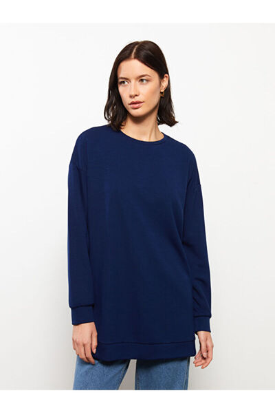 LC Waikiki طاقم الرقبة عادي كم طويل البلوز المرأة