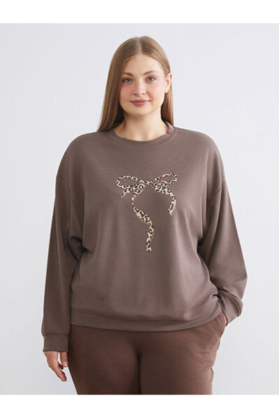 LC Waikiki سترة نسائية مطبوعة كبيرة الحجم