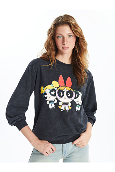 LC Waikiki Crew Neck Powerpuff Girls Printed Women's Sweatshirt