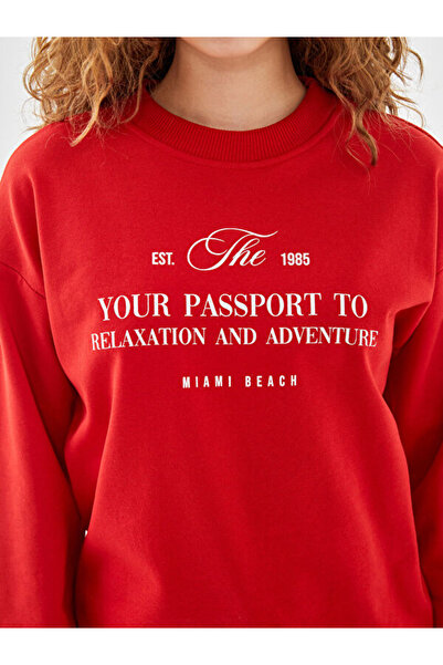 LC Waikiki Crew Neck Printed Women's Sweatshirt