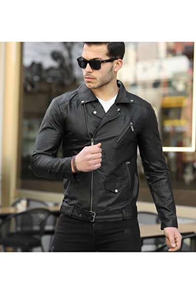 ATKGİYİM Men's Black Leather Jacket Styles: Biker and Classic Style Detailed ...