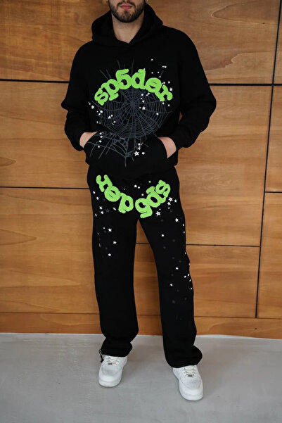 velmorafashion طقم بدلة رياضية Velmora Premium بغطاء رأس شبكة العنكبوت - أسود...