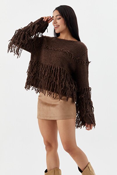 Shopping Shop Pulover crop cu ciucuri MARO AMAR