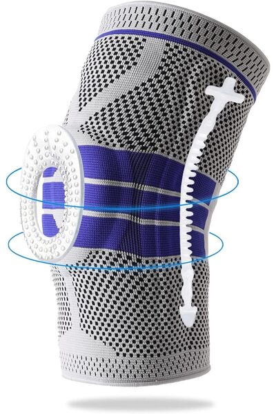 Generic Smart Knee Compression Sleeve with Silicone Spring Support for Pain Relief and Stabilization