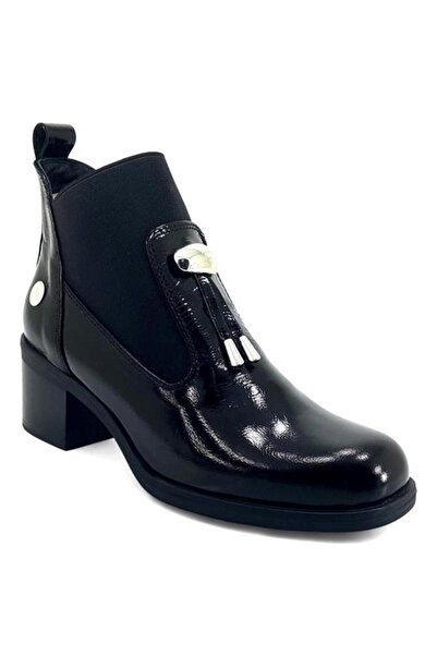Mammamia 1805 Genuine Leather Daily Women's Boots-Black Patent Leather