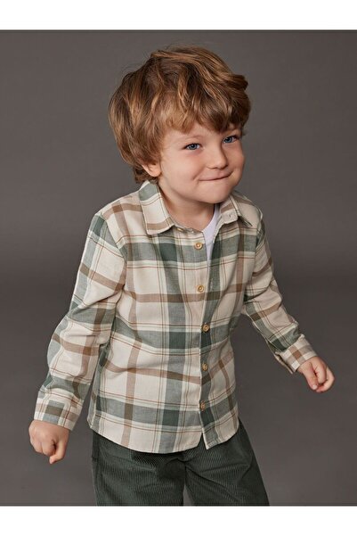 LC Waikiki Lcw Baby Plaid Baby Boy Shirt and Pants 2-Pack