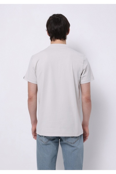 Colin's Regular Fit Round Neck Solid Men's Stone Short Sleeve T-Shirt