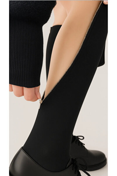 ragistore Kadın Fermuarlı Dizaltı Çorap