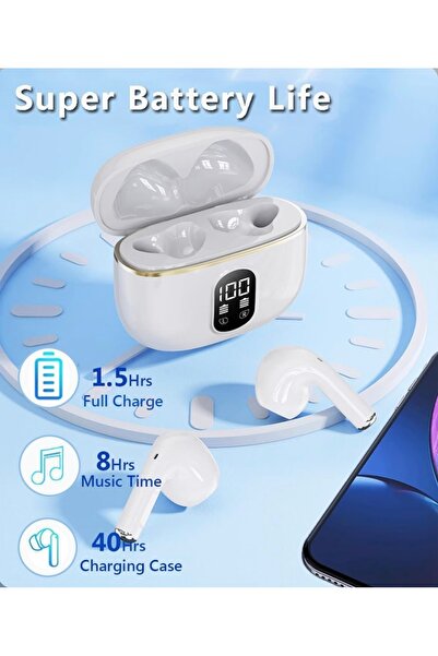 Zen Store Wireless Earbuds Bluetooth 5.3 Headphones X87 - Waterproof, LED Power Display, 40H Playtime