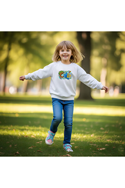 CDA Drăguță pasăre albastră pentru fetiță, hanorac alb tricou