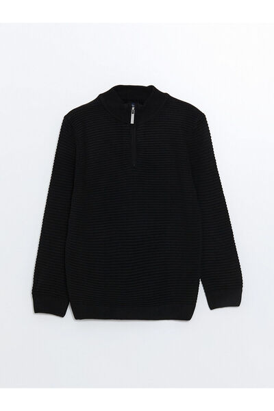 LC Waikiki Vizyon New Season guler ridicat basic Pulover tricot pentru băieți...