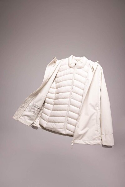 DeFacto Defactofit Waterproof Softshell Coat Windproof Hooded Pockets Zippered C4959Ax24Wn