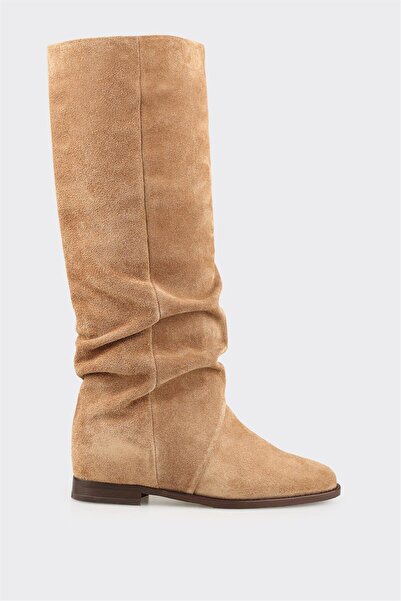 Elle Shoes Taba Deri Kadın Çizme