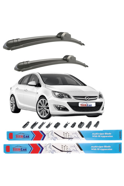 TEAMCAR Υαλοκαθαριστήρες συμβατοί με OPEL Astra J Sedan (2012-2015) Εμπρός σετ
