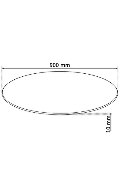 vidaxl Table Top Tempered Glass Round 900 mm