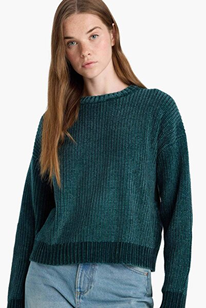 DeFacto Regular Fit Crew Neck Chenille Sweater C6227Ax25Cw
