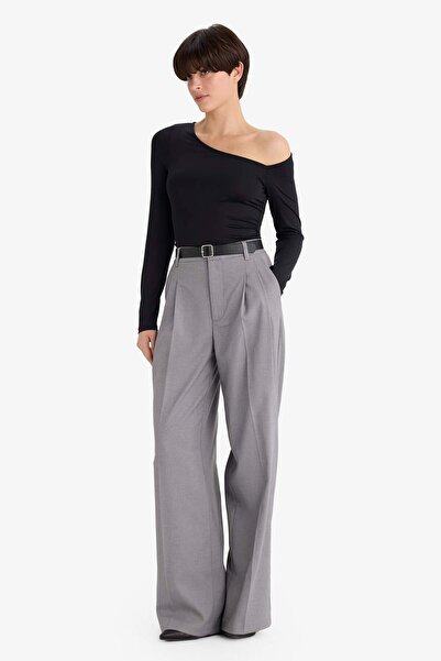 DeFacto Slim Fit Slim Fit One Shoulder Long Sleeve Bodysuit G5965Ax25Wn