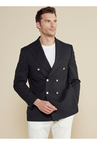 BROOKS BROTHERS Slim Fit Siyah Erkek Ceket BBSS25MBL025