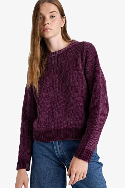 DeFacto Regular Fit Crew Neck Chenille Sweater C6227Ax25Cw