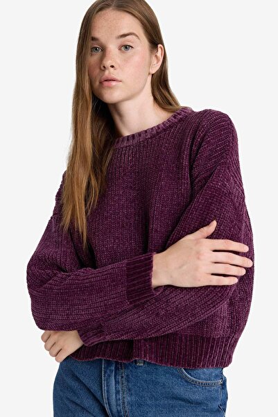 DeFacto Regular Fit Crew Neck Chenille Sweater C6227Ax25Cw