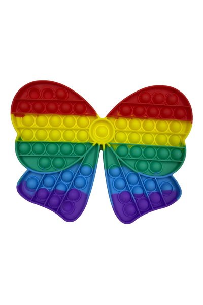 Krista Jucărie POP IT!, antistres, din silicon, FUNDITA Rainbow, 24 cm