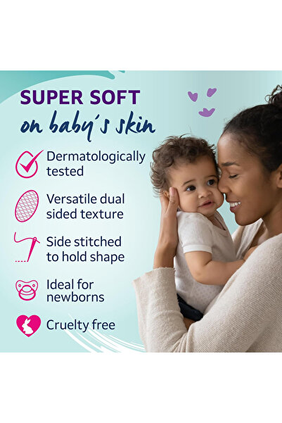 Lil-Lets Baby Cotton Wool Oval Pads, Certified Organic, 100% Pure Cotton Wool-Pack of 50 Oval Pads