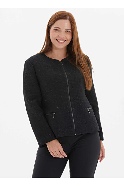 Selen Normal Siyah Kadın Ceket 25KSL1555