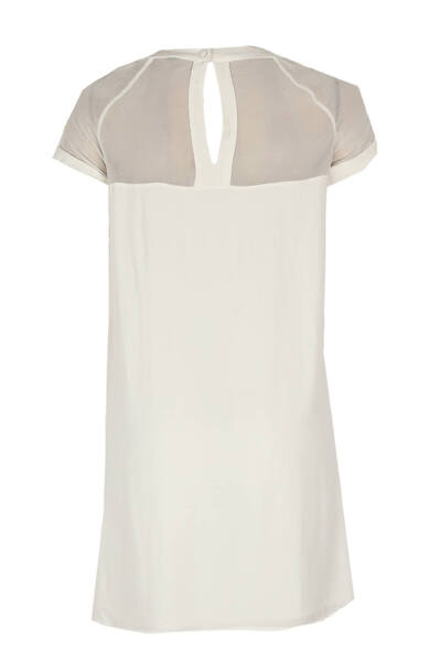 Naf Naf Belinda White Dress - L, White, 100% polyester