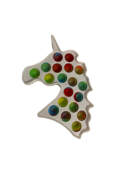 Krista Jucărie POP IT!, Gropiță, antistres, din silicon și plastic, UNICORN, 19 cm
