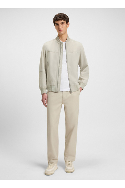 BOSS Bej Erkek Deri Ceket Johice