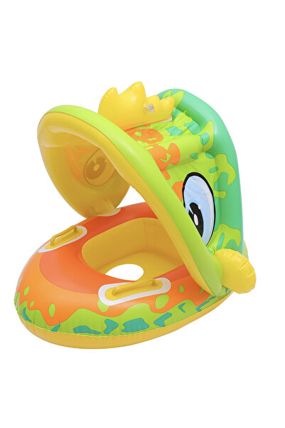 Krista Swimming Collar with sunscreen - Yellow Dinosaur