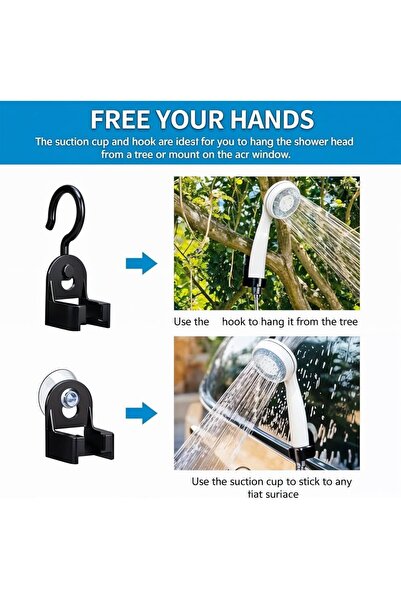Generic Specton Portable Camping Shower Kit — USB Rechargeable Pump with Hose & Showerhead