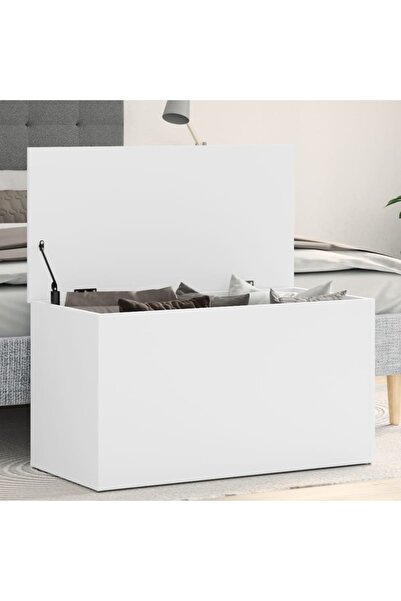 vidaxl Storage Chest White 84x42x46 cm Engineered Wood
