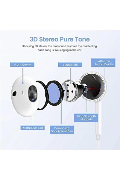 YONK Wired Earphones for iPhone with Lightning Connector In-Ear Stereo Earbuds with Microphone