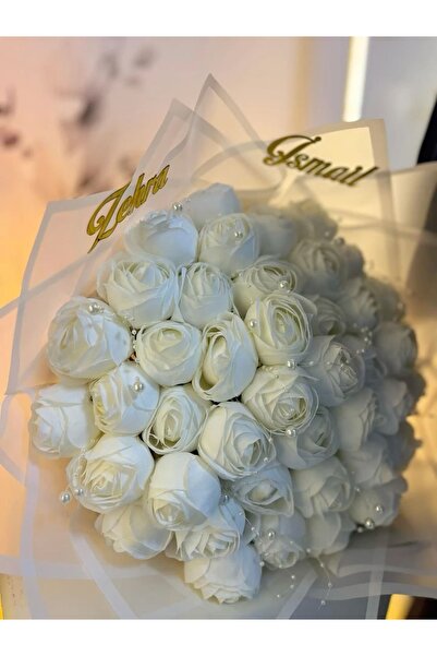 Diana Accessory 41 Adetli Şakayık Buketi İnci Detaylı Kız Isteme Çiçeği