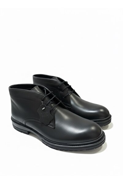 Lost ayakkabı %100 Hakiki Deri Erkek Bağcıklı Bot - Kaymaz Kalın Taban Kışlık Ayakkabı