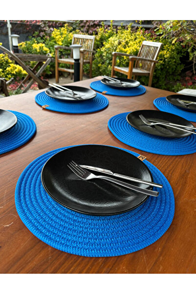 Home Inn Home Textile 6-Piece Round Placemat Set – Easy to Clean, for Modern Tables