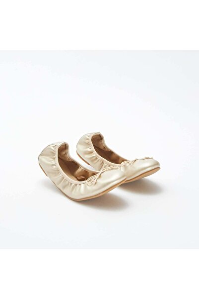 KİABİ Gold-coloured ballet pumps YELLOW