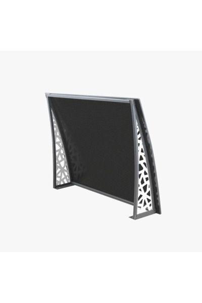 SUNDURMAGROSS AZALEA Alüminyum Ayaklı Kapı Üstü Pratik Sundurma 135X105 cm Antrasit Gri
