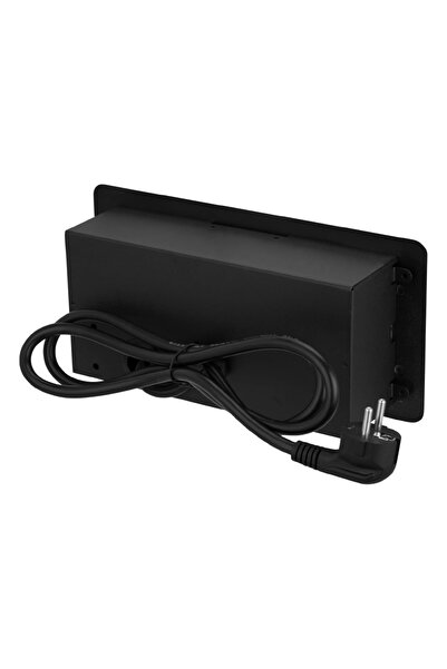 SUPER TRENDS SUPER TRENDS® Countertop Socket, Schuko, 3 x 2P + E, 16A, 3600W, 1.5 m cable, IP20, Black