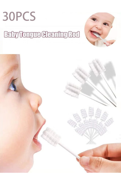 Generic 30pcs Baby Tongue Cleaner, Infant Toothbrush, Suitable for Newborn Oral Cleaning Stick