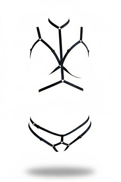 Angels Passion Aspect elegant negru - aspect de piele cu luciu ridicat