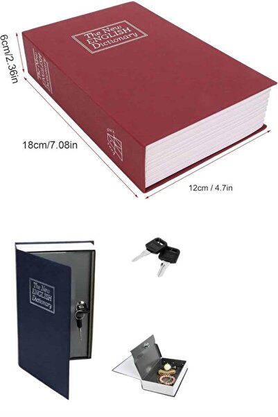 ZERO LAND Drnds Secret Safe Lockable Dictionary-Looking 18cm Secret Safe Large (91412) Size with Key